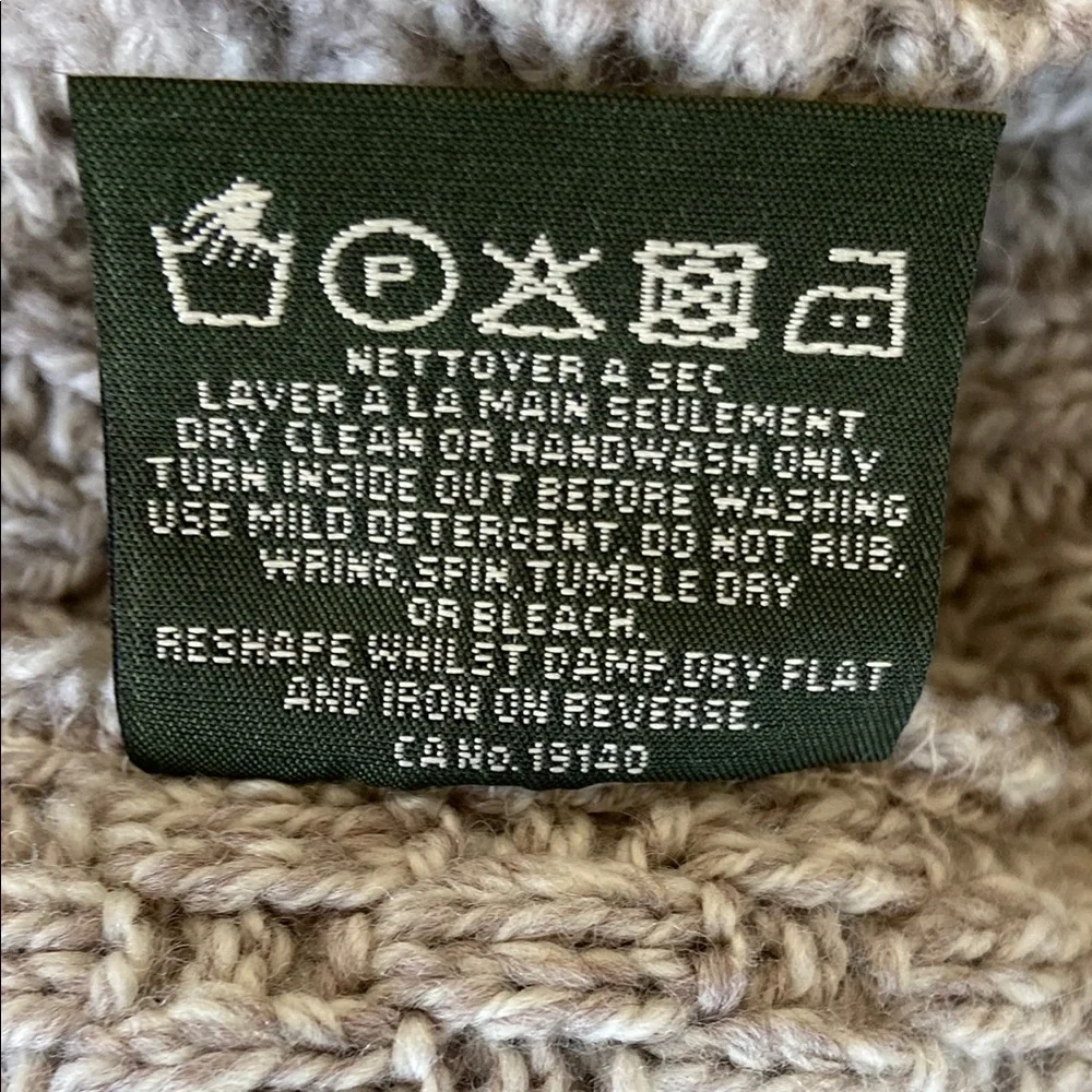 Cream Cable Knit Crew Neck Sweater - Picture 4 of 8